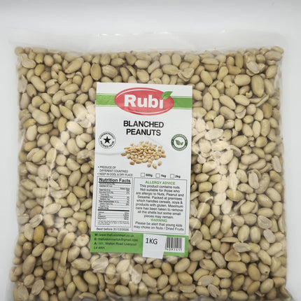 Blanched Peanuts- Rubi-500g, 1Kg, 2Kg, 5Kg - The Fusion Mart UK