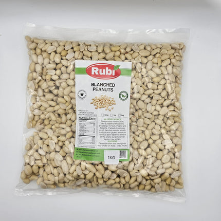 Blanched Peanuts- Rubi-500g, 1Kg, 2Kg, 5Kg - The Fusion Mart UK
