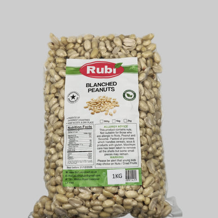 Blanched Peanuts- Rubi-500g, 1Kg, 2Kg, 5Kg - The Fusion Mart UK