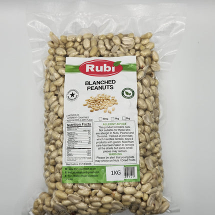 Blanched Peanuts- Rubi-500g, 1Kg, 2Kg, 5Kg - The Fusion Mart UK
