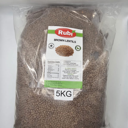 Brown Lentil - Rubi-500g, 1Kg, 2Kg, 5Kg - The Fusion Mart UK