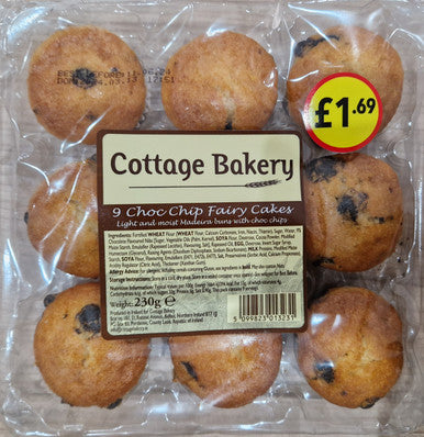 Cottage Bakery Chocolate Chip Fairy Cakes 9 Pack