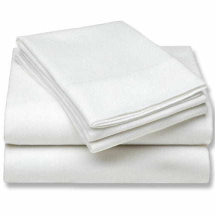 BRENTFORDS/OHS/MICROFIBRE FITTED SHEETS/WHITE/DOUBLE