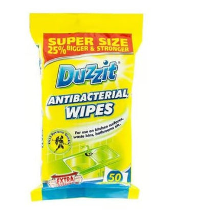Duzzit Anti-Bacterial Wipes 50 Pack - The Fusion Mart UK