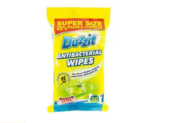 Duzzit Anti-Bacterial Wipes 50 Pack - The Fusion Mart UK
