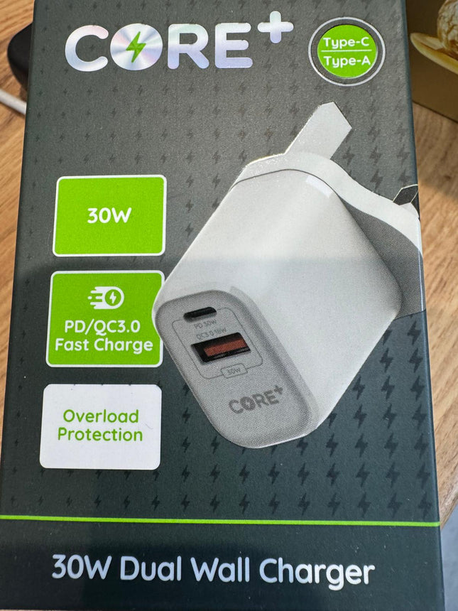 Core - Dual Adopter- 30w- Dual Wall Charger