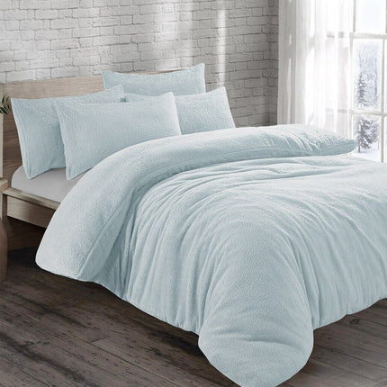 Teddy Fleece Duvet Cover Set Pillow & Fitted Sheet