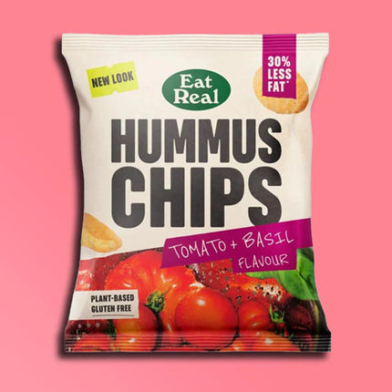 EAT REAL HUMMUS CHIPS TOMATO BASIL FLAVOUR 40G