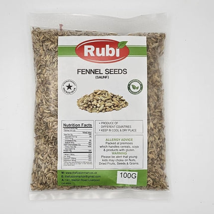 Rubi Fennel Seeds - 100gms, 200gms, 500gms - The Fusion Mart UK