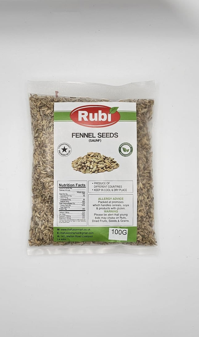 Rubi Fennel Seeds - 100gms, 200gms, 500gms - The Fusion Mart UK