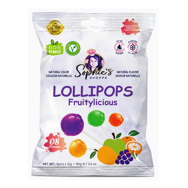 LOLLIPOPS FRUIT LICIOUS 8 PICES 96G - The Fusion Mart UK