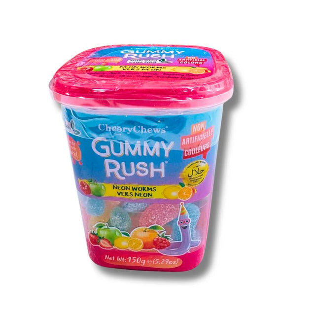 GUMMY RUSH neon worms 150g - The Fusion Mart UK