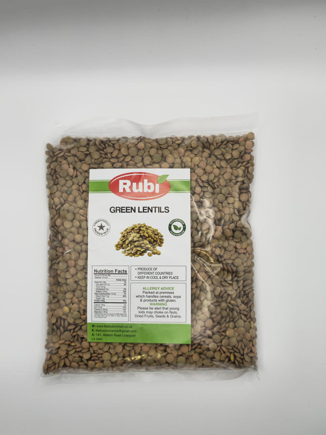 Green Lentil - Rubi-500g, 1Kg, 2Kg, 5Kg - The Fusion Mart UK