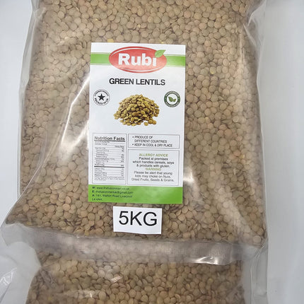 Green Lentil - Rubi-500g, 1Kg, 2Kg, 5Kg - The Fusion Mart UK