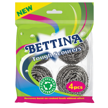 Bettina Tough Spiral Scourers 20g 4 Pack - The Fusion Mart UK
