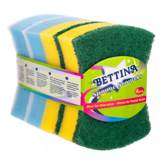 Bettina Butterfly Sponge Scourer Set 4 Pack
