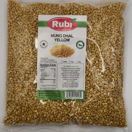 Mung Dal Split - Rubi - Yellow - 500g, 1Kg, 2Kg, 5K - The Fusion Mart UK