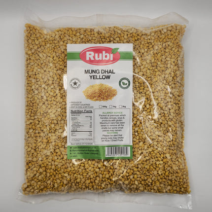 Mung Dal Split - Rubi - Yellow - 500g, 1Kg, 2Kg, 5K - The Fusion Mart UK