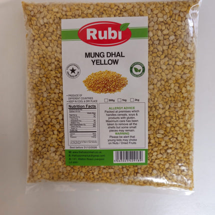 Mung Dal Split - Rubi - Yellow - 500g, 1Kg, 2Kg, 5K - The Fusion Mart UK