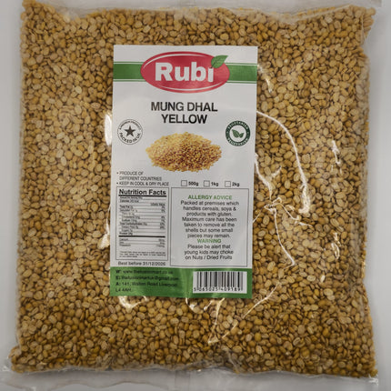 Mung Dal Split - Rubi - Yellow - 500g, 1Kg, 2Kg, 5K - The Fusion Mart UK