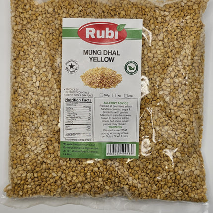 Mung Dal Split - Rubi - Yellow - 500g, 1Kg, 2Kg, 5K - The Fusion Mart UK