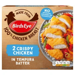 BIRDSEYE/ 2 CRISPY TEMPURA BATTERED CHICKEN