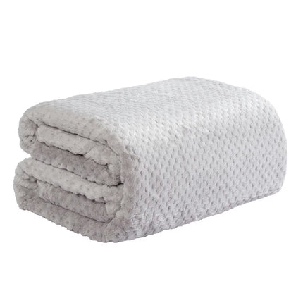 DREAM WAFFLE MINK THROW SILVER GREY - The Fusion Mart UK