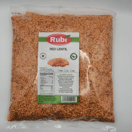 Red Split Lentils - Rubi-500g, 1Kg, 2Kg, 5Kg - The Fusion Mart UK