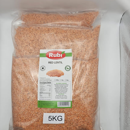 Red Split Lentils - Rubi-500g, 1Kg, 2Kg, 5Kg - The Fusion Mart UK