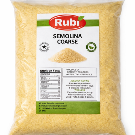 Semolina Coarse Rubi-500g, 1Kg, 2Kg, 5Kg - The Fusion Mart UK