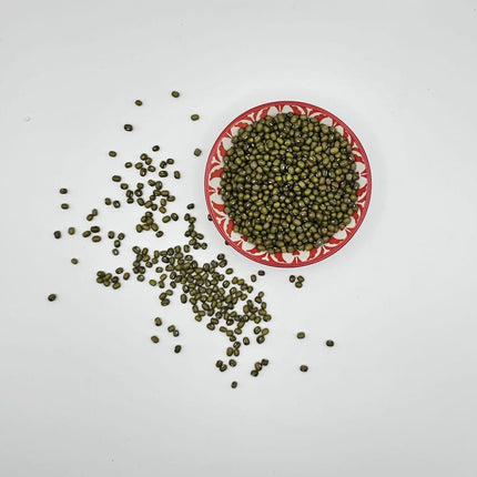 Whole Mung Dal from Rubi by The Fusion Mart UK in 500g, 1kg, 2kg, and 5kg packs, shown in a clear image.
