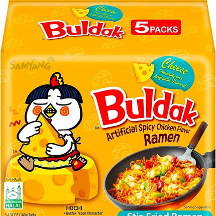 BULDAK  SPICY RAMEN PINK / YELLOW/ 2X SPICYANY 1FOR 5.99 5 PACK - The Fusion Mart UK