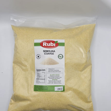 Semolina Coarse Rubi-500g, 1Kg, 2Kg, 5Kg - The Fusion Mart UK