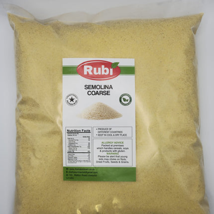 Semolina Coarse Rubi-500g, 1Kg, 2Kg, 5Kg - The Fusion Mart UK