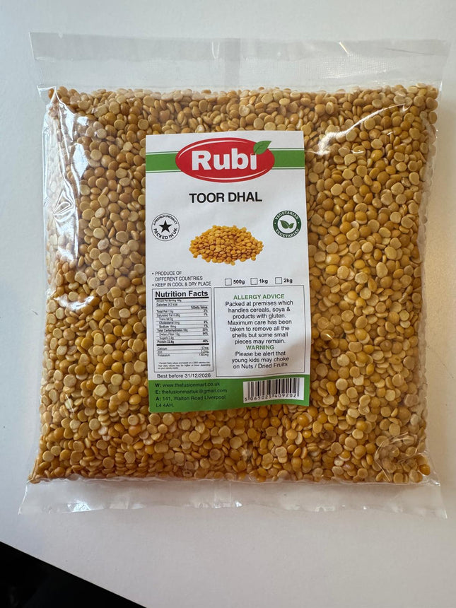 Toor Dhal - Rubi - 500g, 1Kg, 2Kg, 5K