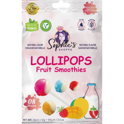 LOLLIPOPS FRUIT SMOOTHIES 8 PICES 96G - The Fusion Mart UK