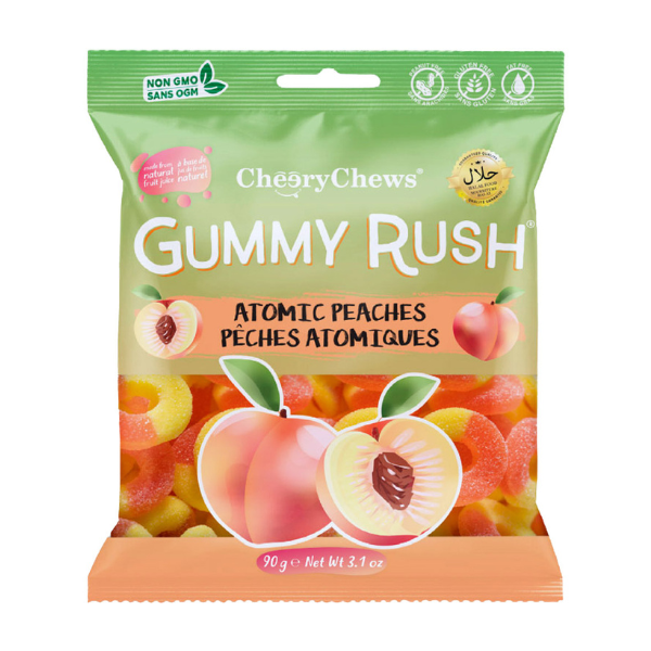 Gummy Rush Atomic Peaches 90gm - The Fusion Mart UK