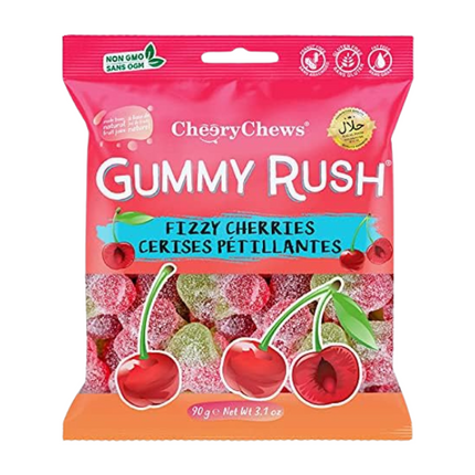 Gummy Rush Fizzy Cheries 90gm - The Fusion Mart UK