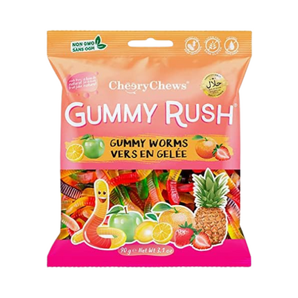 Gummy Rush Gummy Worms 90gm - The Fusion Mart UK