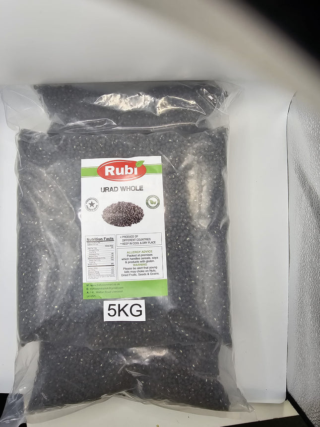 Urad Whole- Rubi-500g, 1Kg, 2Kg, 5Kg - The Fusion Mart UK