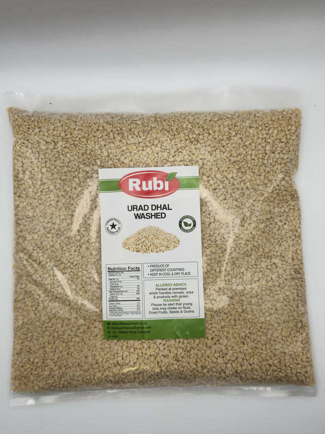 Urad Dhal Washed- Rubi-500g, 1Kg, 2Kg, 5Kg - The Fusion Mart UK