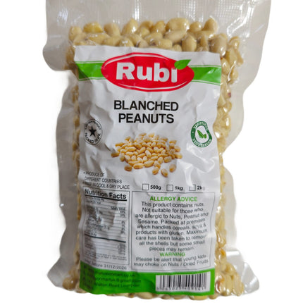 Blanched Peanuts- Rubi-500g, 1Kg, 2Kg, 5Kg - The Fusion Mart UK