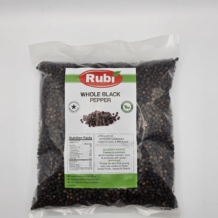 Rubi Whole Black Pepper - 100gms, 200gms, 500gms - The Fusion Mart UK