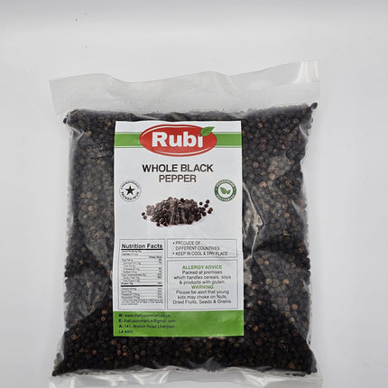 Rubi Whole Black Pepper - 100gms, 200gms, 500gms - The Fusion Mart UK