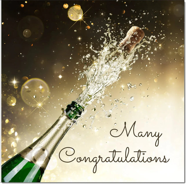 Congratulations Card Champagne - The Fusion Mart UK