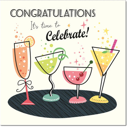 Congratulations Card Cocktails - The Fusion Mart UK