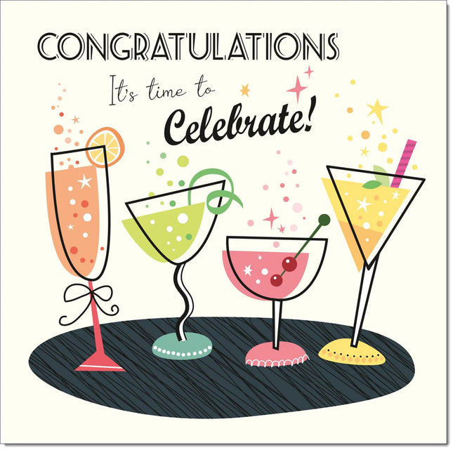 Congratulations Card Cocktails - The Fusion Mart UK