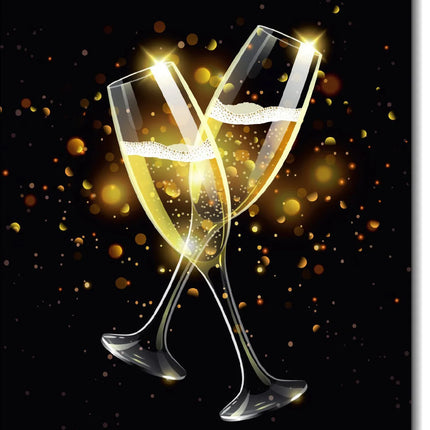Congratulations Card Champagne Glasses - The Fusion Mart UK