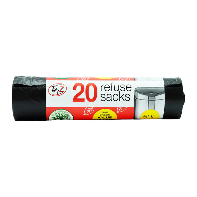 Tidyz 20 Extra Thick Refuse Sacks 70L