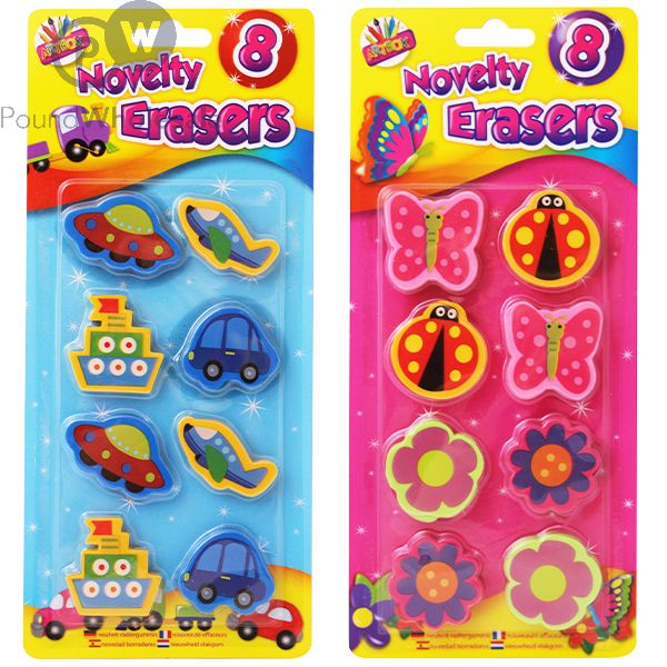 Artbox Novelty Erasers 8 Pack Assorted - The Fusion Mart UK